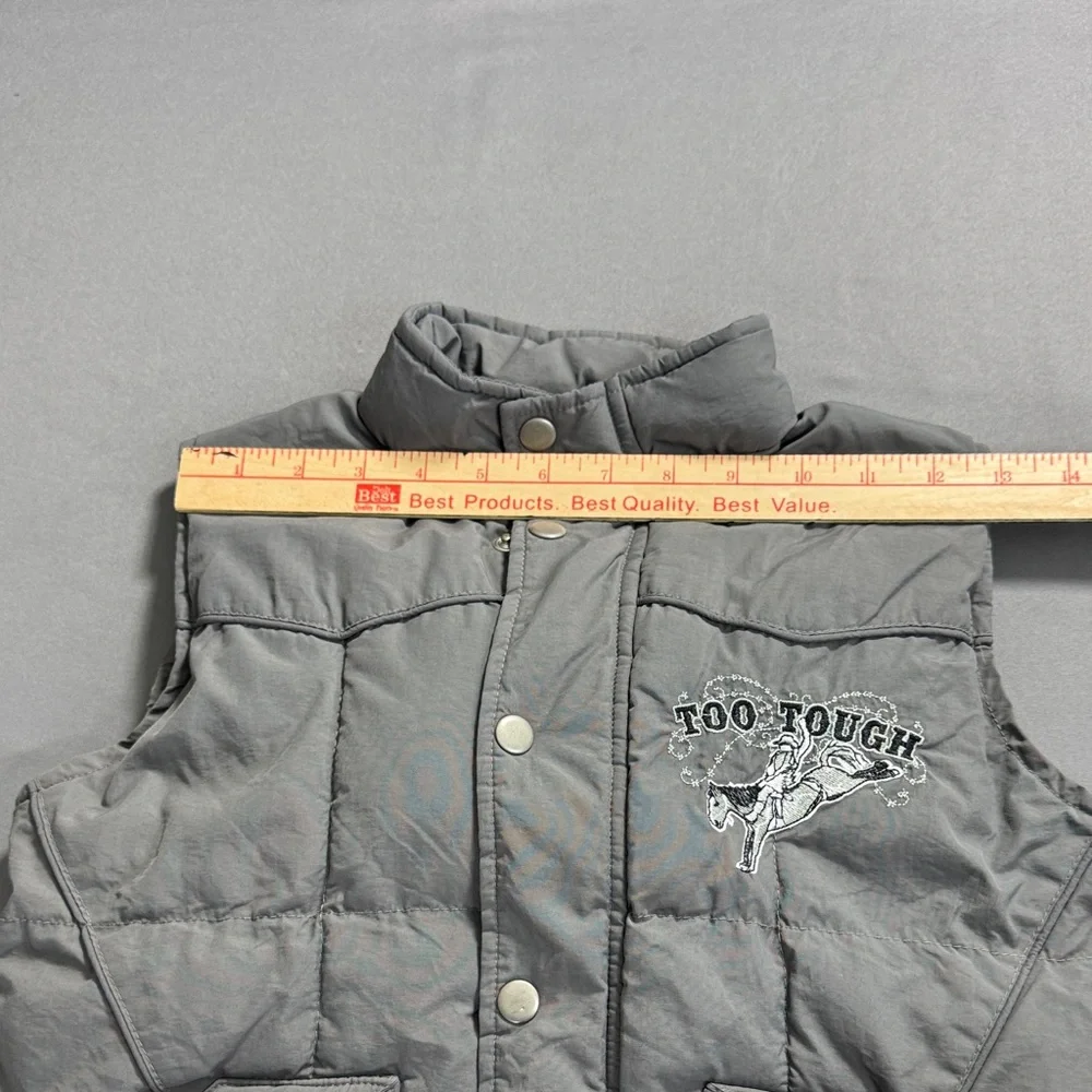 Cody‎ James Kids Youth Puffer Vest Gray Rodeo Size M